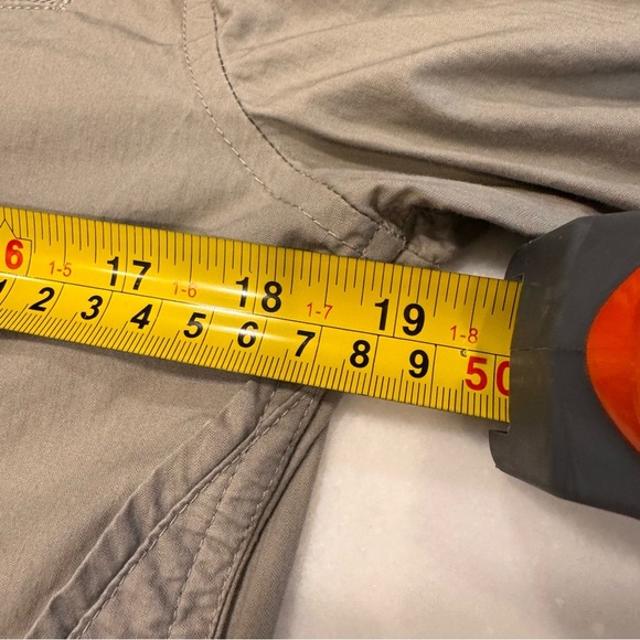 Armani Exchange Snap Down Shirt Sz S Taupe Roll Tab Sleeve Zip Close Pocket - Picture 9 of 13